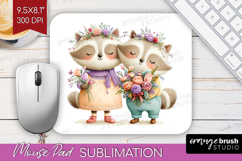 Couple Animals Mouse Pad Sublimation - Valentines Day PNG Product Image 1