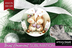 Couple Animals Ornament PNG - Valentines Day PNG Sublimation Product Image 1
