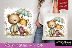 Couple Animals Tote Bag - Valentines Day Tote Bag PNG Product Image 1