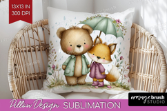 Couple Animals Pillow Sublimation - Valentines Day Pillow Product Image 1