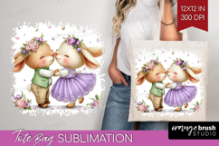 Couple Animals Tote Bag - Valentines Day Tote Bag PNG Product Image 1