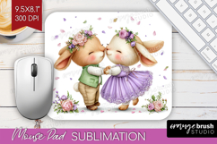 Couple Animals Mouse Pad Sublimation - Valentines Day PNG Product Image 1