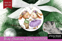 Couple Animals Ornament PNG - Valentines Day PNG Sublimation Product Image 1