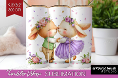 Couple Animals Tumbler Wrap - Valentines Day Tumbler PNG Product Image 1
