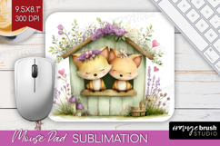 Couple Animals Mouse Pad Sublimation - Valentines Day PNG Product Image 1