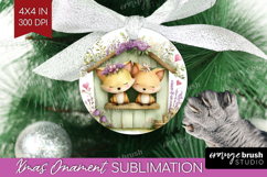 Couple Animals Ornament PNG - Valentines Day PNG Sublimation Product Image 1