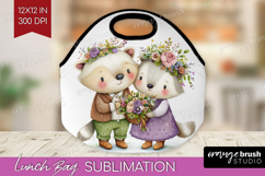 Couple Animals Lunch Bag - Valentines Day Lunch Bug PNG Product Image 1