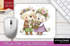 Couple Animals Mouse Pad Sublimation - Valentines Day PNG Product Image 1
