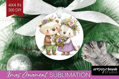 Couple Animals Ornament PNG - Valentines Day PNG Sublimation Product Image 1