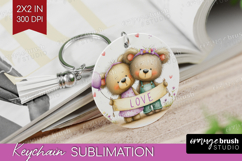 Couple Animals Keychain PNG - Valentines Day Keychain Product Image 1