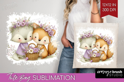 Couple Animals Tote Bag - Valentines Day Tote Bag PNG Product Image 1