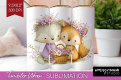 Couple Animals Tumbler Wrap - Valentines Day Tumbler PNG Product Image 1