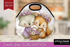 Couple Animals Lunch Bag - Valentines Day Lunch Bug PNG Product Image 1