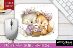 Couple Animals Mouse Pad Sublimation - Valentines Day PNG Product Image 1