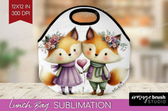 Couple Animals Lunch Bag - Valentines Day Lunch Bug PNG Product Image 1