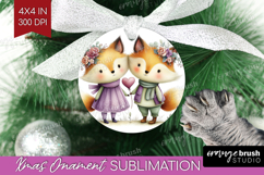 Couple Animals Ornament PNG - Valentines Day PNG Sublimation Product Image 1