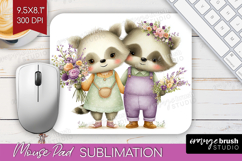 Couple Animals Mouse Pad Sublimation - Valentines Day PNG Product Image 1