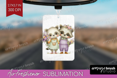 Couple Animals Air Freshener PNG - Valentines Day PNG Product Image 1