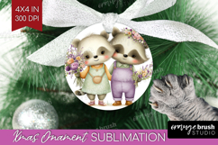 Couple Animals Ornament PNG - Valentines Day PNG Sublimation Product Image 1