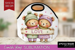 Couple Animals Lunch Bag - Valentines Day Lunch Bug PNG Product Image 1