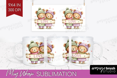 Couple Animals Mug Wrap - Valentines Day Mug PNG Sublimation Product Image 1