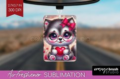 Valentine Dog Air Freshener PNG - Cute Puppy PNG Sublimation Product Image 1