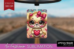 Valentine Dog Air Freshener PNG - Cute Puppy PNG Sublimation Product Image 1