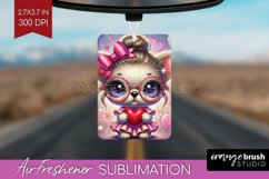Valentine Dog Air Freshener PNG - Cute Puppy PNG Sublimation Product Image 1