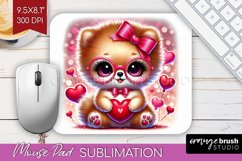 Valentine Dog Mouse Pad Sublimation - Cute Puppy Mousepad Product Image 1