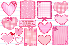 Valentine PNG, Hand Drawn Coquette Valentine Frame PNG Product Image 1