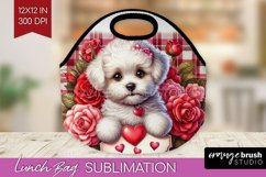 Valentine Dog Lunch Bag - Valentines Day Lunch Bug PNG Product Image 1