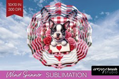 Valentine Dog Wind Spinner Sublimation PNG - Valentines Day Product Image 1