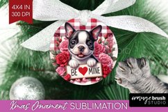 Valentine Dog Ornament PNG - Valentines Day PNG Sublimation Product Image 1
