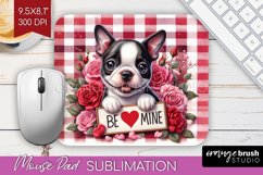 Valentine Dog Mouse Pad Sublimation - Valentines Day PNG Product Image 1