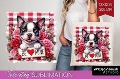 Valentine Dog Tote Bag - Valentines Day Tote Bag PNG Product Image 1