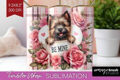 Valentine Dog Tumbler Wrap - Valentines Day Tumbler PNG Product Image 1