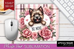 Valentine Dog Mouse Pad Sublimation - Valentines Day PNG Product Image 1