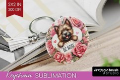 Valentine Dog Keychain PNG - Valentines Day Keychain Product Image 1