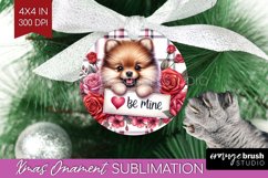 Valentine Dog Ornament PNG - Valentines Day PNG Sublimation Product Image 1