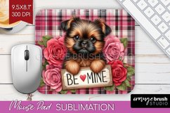 Valentine Dog Mouse Pad Sublimation - Valentines Day PNG Product Image 1