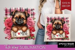 Valentine Dog Tote Bag - Valentines Day Tote Bag PNG Product Image 1