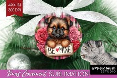 Valentine Dog Ornament PNG - Valentines Day PNG Sublimation Product Image 1