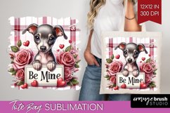 Valentine Dog Tote Bag - Valentines Day Tote Bag PNG Product Image 1