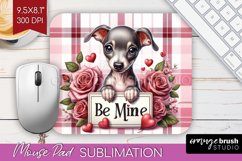 Valentine Dog Mouse Pad Sublimation - Valentines Day PNG Product Image 1