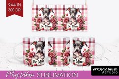 Valentine Dog Mug Wrap - Valentines Day Mug PNG Sublimation Product Image 1