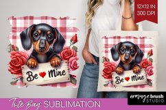 Valentine Dog Tote Bag - Valentines Day Tote Bag PNG Product Image 1