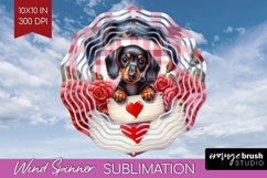 Valentine Dog Wind Spinner Sublimation PNG - Valentines Day Product Image 1