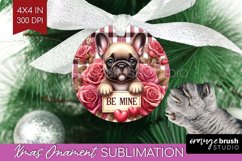 Valentine Dog Ornament PNG - Valentines Day PNG Sublimation Product Image 1