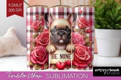 Valentine Dog Tumbler Wrap - Valentines Day Tumbler PNG Product Image 1