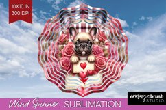 Valentine Dog Wind Spinner Sublimation PNG - Valentines Day Product Image 1